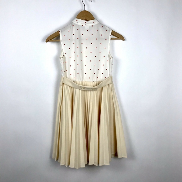 VTG 1960s Girls Benco Togs Polka Dot Pleated Dress - Picture 4 of 6